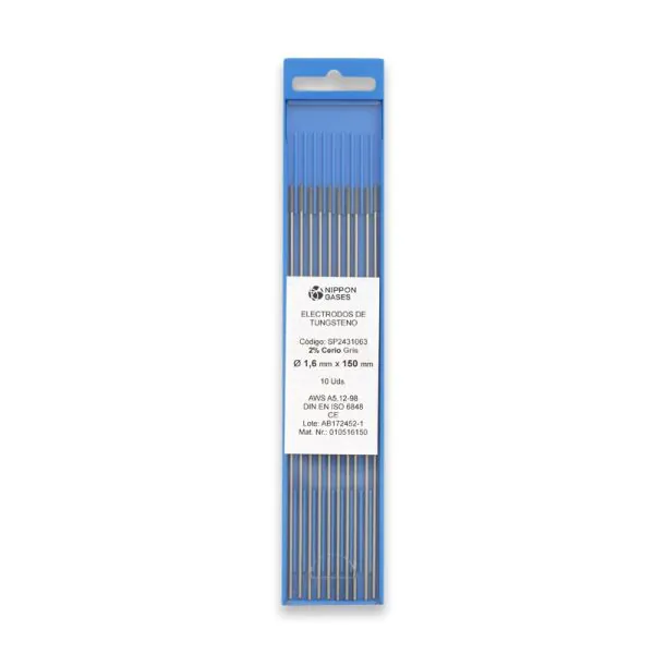 ELECTRODO TUNGSTENO 2,4 2%CERIO GRIS